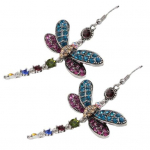 Retro naiste strassikivist inkrusteeritud Dragonfly kujuga v&otilde;luk&otilde;rvar&otilde;ngad, ehted, kingitus