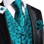 Hi-Tie Tuxedo vest meestele, &uuml;likond, vest kaelaside, taskur&auml;tik, mansetin&ouml;&ouml;bid pulma&auml;ri jaoks XL