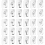 V&otilde;imsad kleepuvad konksud l&auml;bipaistvad seinakonksud, mis ei j&auml;ta j&auml;lgi k&ouml;&ouml;ki vannitoa riidepuu jaoks