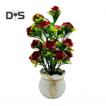 Simuleeritud taime bonsai potililled tehisrohelised taimed haljastusstseeni paigutus Dekoratsioon Loovkontori lauaarvuti plastist mahlakad kaunistused tumepunast v&auml;rvi