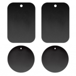 4 tk &uuml;mmarguse ristk&uuml;likuga mobiiltelefoni magnetilise autokinnituse hoidja metallplaadi kleebis must