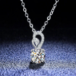 P&auml;ris moissanite kaelakee 1CT Sterling h&otilde;be D v&auml;rvi briljantne teemant s&uuml;damehari kaelakee naiste t&uuml;drukute ehted 45cm