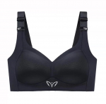 Push Up rinnahoidjad naistele suures suuruses &otilde;mblusteta rinnahoidja juhtmevaba rinnahoidja, kergelt voodriga t&auml;ielikult kattav rinnahoidja pesu CDE Cup 75C must