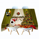 Paks puuvillane j&otilde;ululaudlina kamin j&otilde;ulusokkide mustriga ristk&uuml;likukujuline &uuml;marlaudlina pulmapiknikupeoks 60 X 60CM