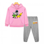 Stumble Guys 2 tk Kapuutsiga Komplektid S&uuml;gis pusa Vabaaja poiss t&uuml;druk pullover+p&uuml;ksid Fliisjakk Anime kapuutsiga laste butiikriided 130