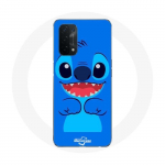 Armas sinise taustaga &uuml;mbris Oppo A74 5G Ohana Stitch jaoks