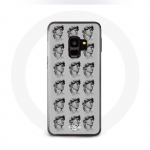 &Uuml;mbris Samsung Galaxy S9 pluss Statue halli taustaga
