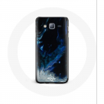 &Uuml;mbris Samsung Galaxy j5 jaoks Mitmev&auml;rvilised sinakashallid ja mustad suitsupilved mustal taustal