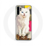 Siniste ja kollaste silmadega &uuml;mbris Huawei P30 pro T&uuml;rgi van White Catile