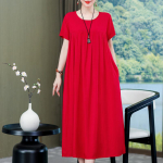 Suures suuruses elegantsed kleidid naistele vabaaja l&uuml;hikeste varrukatega vintage pikk kleit 5XL