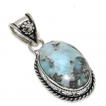 Natural Republic Larimar Gemstone 925 Sterling Silver Gift Pendant 1.77 q1i44