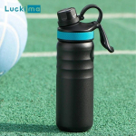 530/700ml Thermos Bottle Sport Outdoor Water Flask Thermal Insulated Cup 304 Stainless Steel Protein Powder Thermoses Gift idea Black-530ml