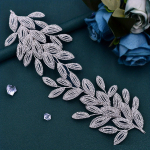 Luksuslik juuste kujundamine Peapaelad Juukseehted Rhinestones Kristalllehtedest Pruudi Tiaras Peakate Pulma Pruudijuuste Aksessuaarid