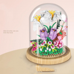 Loomingulised surematu lillelised ehitusklotsid Linnaroosikaktus Bonsai taim Miniklotsid M&auml;nguasjad t&uuml;drukutele Kingitus DIY klotsid montaažim&auml;nguasjad