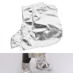 2 Pieces Aluminum Foil Aprons Foot guard glove Sleeves Suit for Lab Work Fish Cleaning gloves