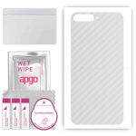 apgo Protective Skin Sticker for the back compatible with Huawei Y6 (2018), Wrap Film, Foil, Vinyl - Pattern Transparent Carbon