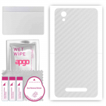 apgo Protective Skin Sticker for the back compatible with ZTE Blade A5 (2019), Wrap Film, Foil, Vinyl - Pattern Transparent Carbon