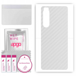apgo Protective Skin Sticker for the back compatible with Sony Xperia 5 III, Wrap Film, Foil, Vinyl - Pattern Transparent Carbon