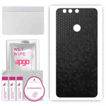 apgo Protective Skin Sticker for the back compatible with TP-Link Neffos N1, Wrap Film, Foil, Vinyl - Pattern Black Honeycomb