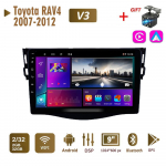 Android Autoraadio Stereo Toyota RAV4 2007-2012 jaoks 2 Din Multimeedia Carplay Navigatsioon Autoradio GPS WIFI Peaseade 4+64GB 2+32GB