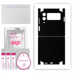apgo Protective Skin Sticker for the back+sides compatible with Samsung Galaxy Z Flip4, Full Wrap Film, Foil, Vinyl - Pattern Matte Black