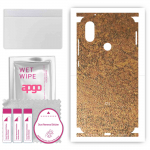 apgo Protective Skin Sticker for the back+sides compatible with Xiaomi Mi A2 (Mi 6X), Full Wrap Film, Foil, Vinyl - Pattern Rusty Copper