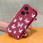 Pehme silikoonist ruudukujulise redeliga printimismustriga telefoni korpus, t&auml;iskaanega kaamera p&otilde;rutuskindel kaitse kummist &uuml;mbris Xiaomi Redmi jaoks Redmi 10 valge