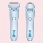 Naiste elektrilised pardlid, 2-&uuml;hes bikiinitrimmerid, karvaeemaldus kaenlaaluste ja s&auml;&auml;rte jaoks, naiste kehatrimmer sinine