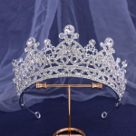 Barokne peakate Roheline Roos Punane Kristall Tiaara kroon Naistele T&uuml;drukutele Pulmaprintsess Pruudijuuksekleitide Peo aksessuaarid