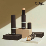OBGE Natural Cover Foundation 13g for MEN SPF50+ PA++++ Built-in Makeup Brush, Korean Cosmetics, Kbeauty, sample 1 ivory