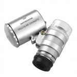 Uus 60X k&auml;eshoitav mini-taskumikroskoobi luup juveliiri luup LED-UV-valgusega valge