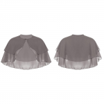 Naiste Elegantne &scaron;ifoonist sall Cape Ruffle m&auml;hised Bolero kleidi aksessuaar peopulmadeks One Size hall v&auml;rv