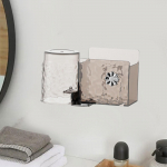 3 in 1 Toothbrush Holder Bathroom Organizer Space Saving Nordic Multifunction Storage gray