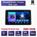Renault Duster Arkana 2018 - 2021 jaoks GPS-navigatsioon Android-auto raadio Video Stereo m&auml;ngija RDS koos Carplayga 4+64GB 2+32GB