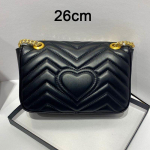 2024 Moodne Disaineri &Otilde;lakott Luksusbr&auml;ndi Ketid Naiste Crossbody Kotid Rahakotid S&uuml;da Tepitud V&auml;ike K&auml;ekott L 26cm must