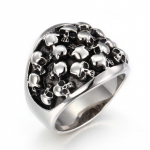 Punkrokk ei pleegi kunagi kullav&auml;rvi roostevabast terasest pealuu s&otilde;rmused meestele gooti varieeruv skelett Ring jalgrataste ehted aksessuaarid 8 h&otilde;be