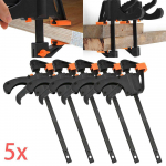 5 tk Puidut&ouml;&ouml;tlemisvarras F klambriklambrite komplekt K&otilde;va kiirvabastusklamber DIY Puusepat&ouml;&ouml; K&auml;sit&ouml;&ouml;riista vidin Puidut&ouml;&ouml; Klamber 5pcs oranž