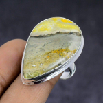 Bumble Bee Jasper Gemstone 925 Sterling Silver gift Jewelry Ring Size 9 c6L90