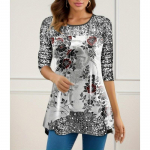 VEZFAA naiste vabaaja kevad-s&uuml;giseste lillemustritega pikkade varrukatega pluusid ja s&auml;rgid L