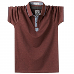 Suvised meeste pikkade varrukatega POLO-s&auml;rgid, n&ouml;&ouml;biga Slim Fit, puuvillased pikkade varrukatega top meeste vabaaja plusssuuruses 6XL punane