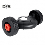 Muruniiduki abirattad Universaalsed muruniiduki tugirattad Lihtne paigaldatav murutrimmeri rataste kinnitus mugavaks niitmiseks must