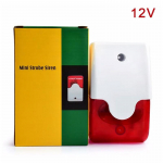 Vilkuv sireenialarm 103 Db sarv 12V/24V/220V juhtmestik Vilkuv alarm v&auml;lialarm DC 12V
