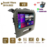 Androidi autoraadio stereo Suzuki Vitara 2015-2022 GPS-navigatsioonile 2DIN 4 tuumaga multimeediumipleier Carplay Autoradio 4+64GB 2+32GB