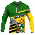 Zimbabwe Embleem Graafilised Kapuutsiga Pusad Lahtised Unisex Suurem&otilde;&otilde;dulised Kapuutsiga Dressipluusid Kevadised Vabaaja T&auml;navamoe Topid Pulloverid L