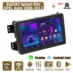 Android Carplay Auto Raadio SUZUKI Splash Ritz OPEL Agila 2008-2012 jaoks Multimeediam&auml;ngija Peaseade Stereo GPS Navigatsioon BT WIFI 4+64GB 4+64GB