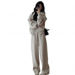 2 tk/komplekt naiste mantel p&uuml;ksid &uuml;likond kapuutsiga lukuga pikad varrukad paks pl&uuml;&uuml;s vooder jope Pingutusn&ouml;&ouml;r elastne v&ouml;&ouml;koht lai s&auml;&auml;re taskud p&uuml;ksid talv M must