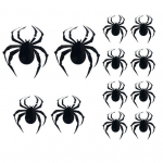 12 tk / komplekt Seinakleebised &Auml;mbliktr&uuml;kk Isekleepuvad realistlikud dekoratiivsed Halloweeni &auml;mblikukujulised seinakleebised uksele must