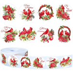 500 tk 1-tolline h&auml;id j&otilde;ule J&otilde;uluvana sildid Kingipakkide kleebiste kleebised Kaartide &uuml;mbriku pakkimine pidu K&uuml;psetamine V&auml;ike kleebis