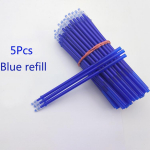 H&otilde;&otilde;rdumisega kustutatavad 0,5 mm geeltindipliiatsid koos t&auml;itepulgaga kooli kontoritarvete jaoks 5Pcs pen（Blue）
