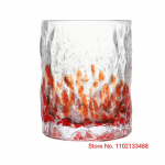 245 ml Roosad helendavad viskiklaasid Sakura Snow Artistic Conception Crystal Wine Gift Tumbler Glow Whisky Cup Naistele &Otilde;llekruus 1 Piece 245ml
